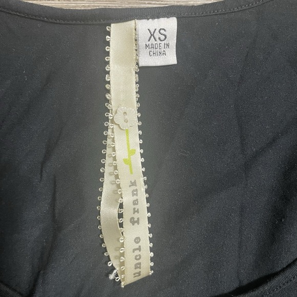 UNCLE FRANK Dress Women's Sz XS‎ Black Stretch Rosettes Boho Feminine Whimsigoth - Picture 6 of 7